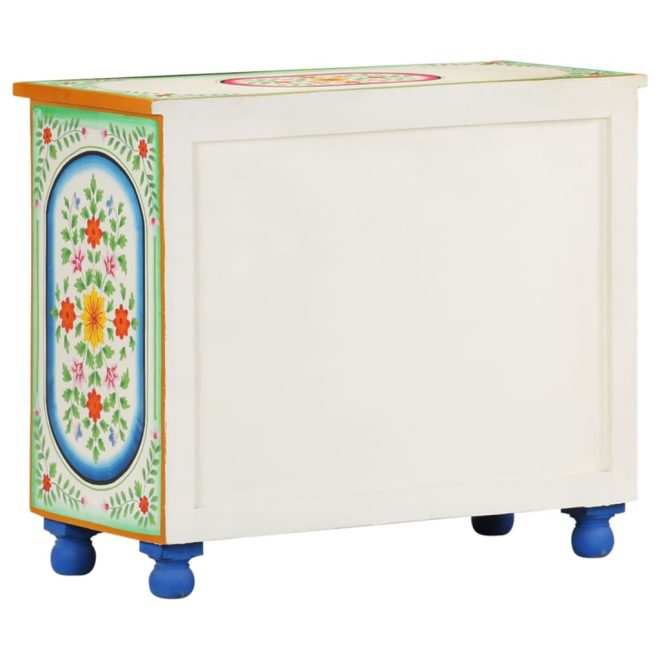 Hand Painted Sideboard 70x35x60 cm Solid Mango Wood – MULTICOLOUR