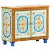 Hand Painted Sideboard 70x35x60 cm Solid Mango Wood – MULTICOLOUR