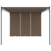 Garden Gazebo with Side Curtain Taupe – 4x3x2.25 m