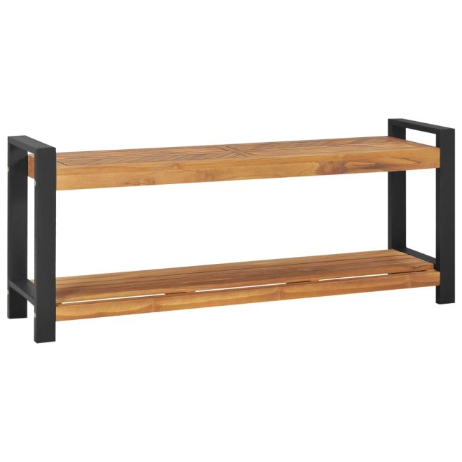 Bench 120 cm Solid Teak Wood – Black