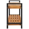 Bench 120 cm Solid Teak Wood – Black