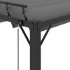 Gazebo with Louvered Roof Fabric and Aluminium – 3×3 m, Anthracite