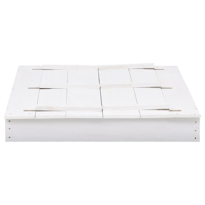 Sandbox Fir Wood White 95x90x15 cm