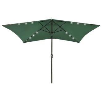 Parasol with LEDs and Steel Pole 2×3 m