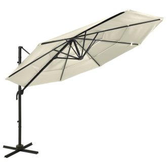 4-Tier Parasol with Aluminium Pole 3×3 m