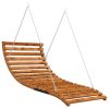 Swing Bed Solid Bent Wood with Teak Finish 143x120x65 cm