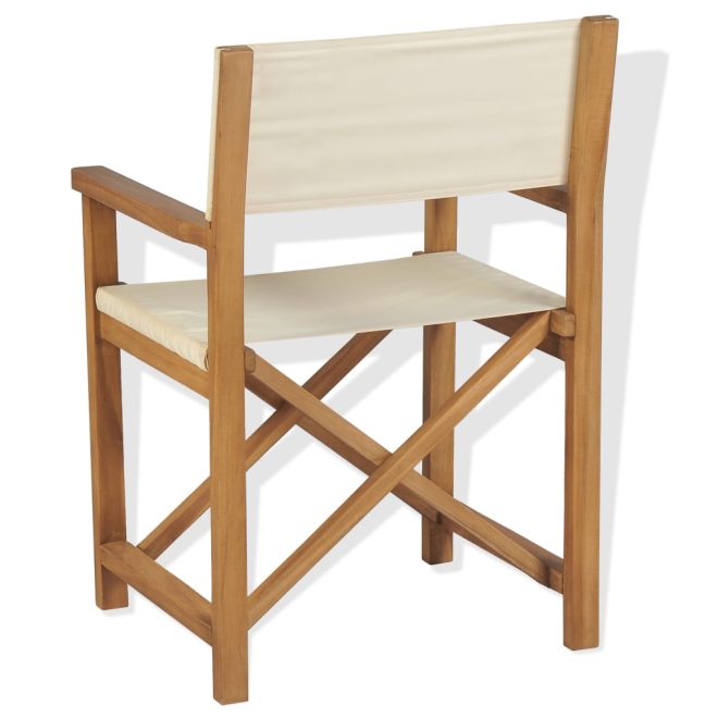 Folding Director’s Chairs 2 pcs Solid Teak Wood