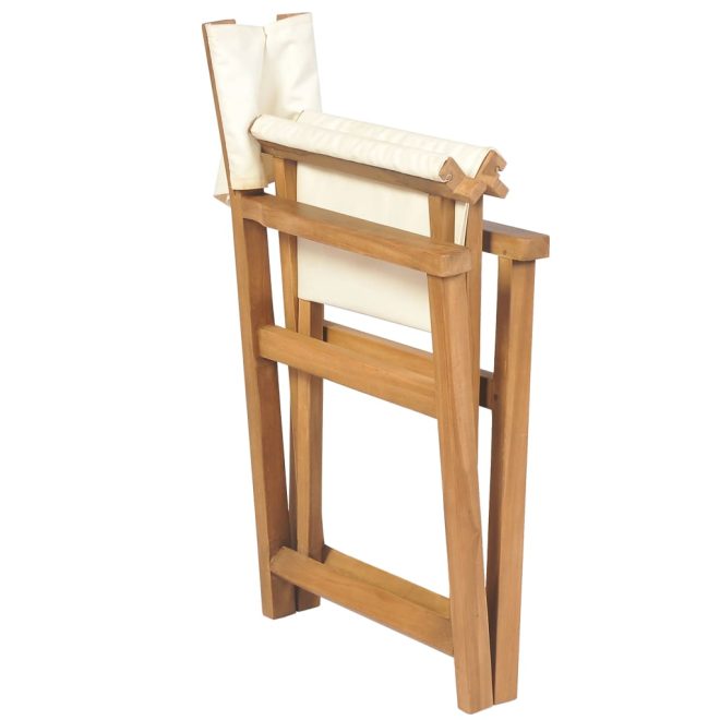 Folding Director’s Chairs 2 pcs Solid Teak Wood