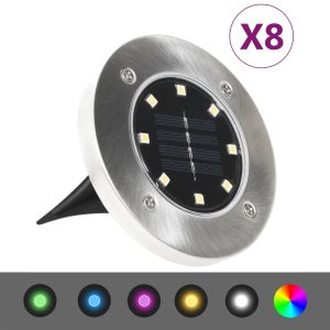 Solar Ground Lights 8 pcs LED – RGB