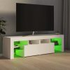 Brooklyn TV Cabinet with LED Lights 140×36.5×40 cm – White