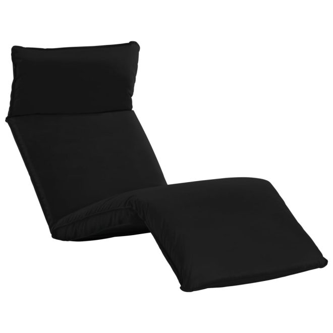 Foldable Sunlounger Oxford Fabric – Black