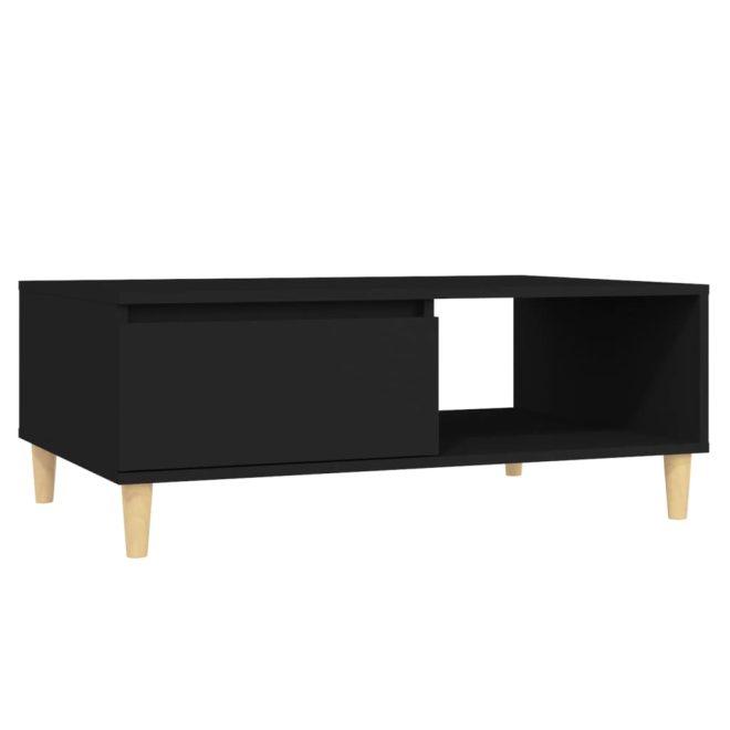 Coffee Table 90x60x35 cm Engineered Wood – Black