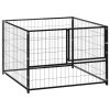 Dog Kennel Steel – 100x100x70 cm, Black