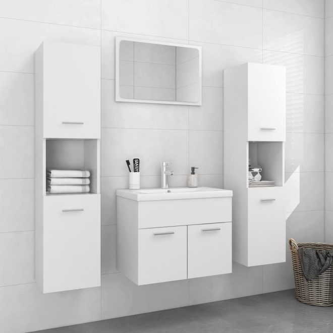 Bathroom Furniture Set Engineered Wood – 60×38.5×46 cm, White