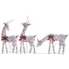 Christmas Reindeer Family 270x7x90 cm Mesh – Gold, 3