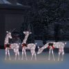 Christmas Reindeer Family 270x7x90 cm Mesh – Gold, 3