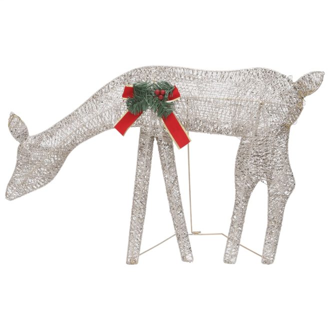 Christmas Reindeer Family 270x7x90 cm Mesh – Gold, 3