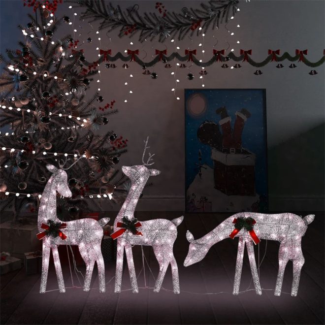 Christmas Reindeer Family 270x7x90 cm Mesh – Gold, 3