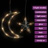 Star and Moon Fairy Lights Remote Control 138 LED Warm White