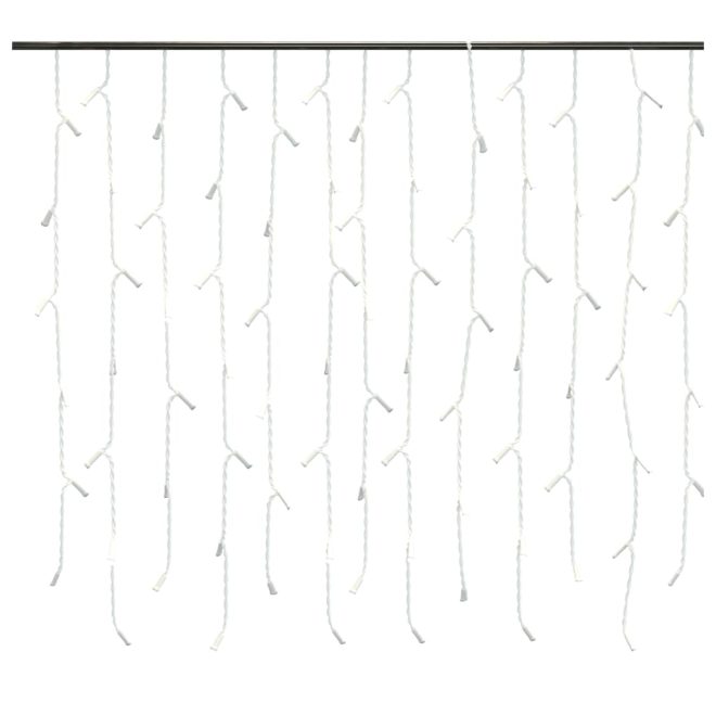 LED Curtain Icicle Lights 10m 400 LED Warm White 8 Function