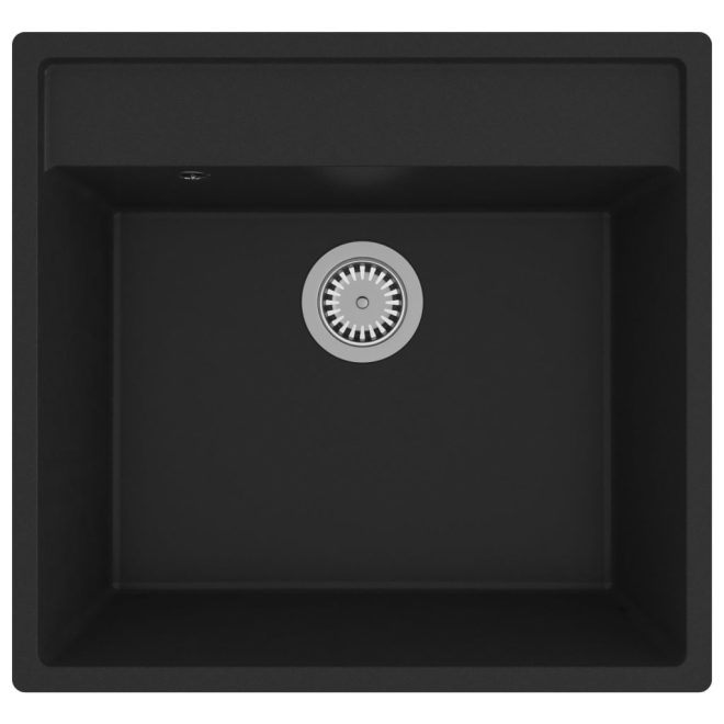 Kitchen Sink with Overflow Hole Granite – Black