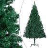 Artificial Christmas Tree with LEDs&Ball Set PVC – 210×110 cm, Green and Gold