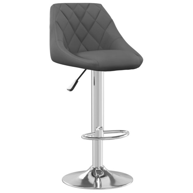 Bar Stool 2 Pcs Dark Grey Velvet