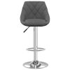 Bar Stool 2 Pcs Dark Grey Velvet