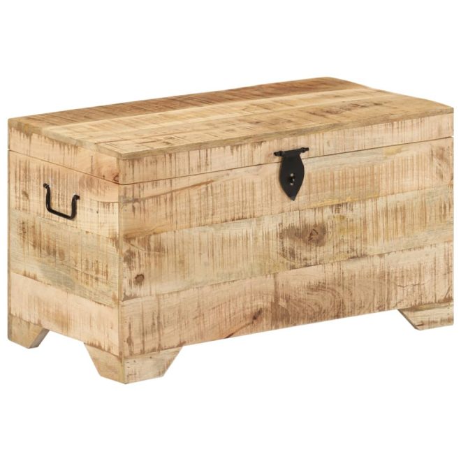 Storage Chest Solid Rough Mango Wood – Light Brown