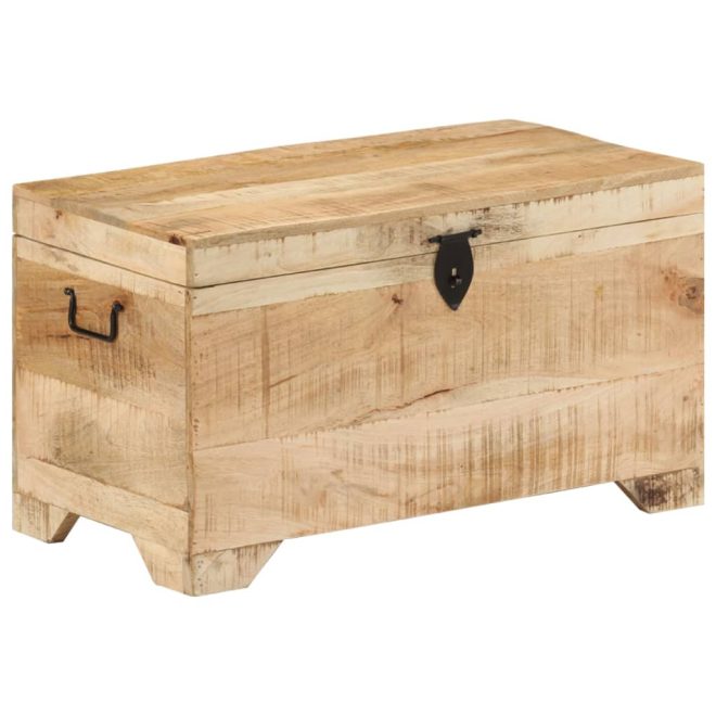 Storage Chest Solid Rough Mango Wood – Light Brown