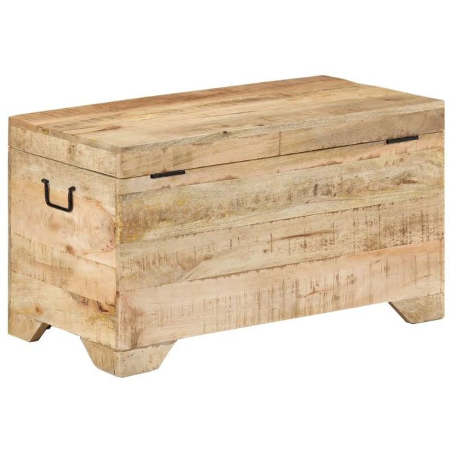 Storage Chest Solid Rough Mango Wood – Light Brown