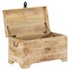 Storage Chest Solid Rough Mango Wood – Light Brown