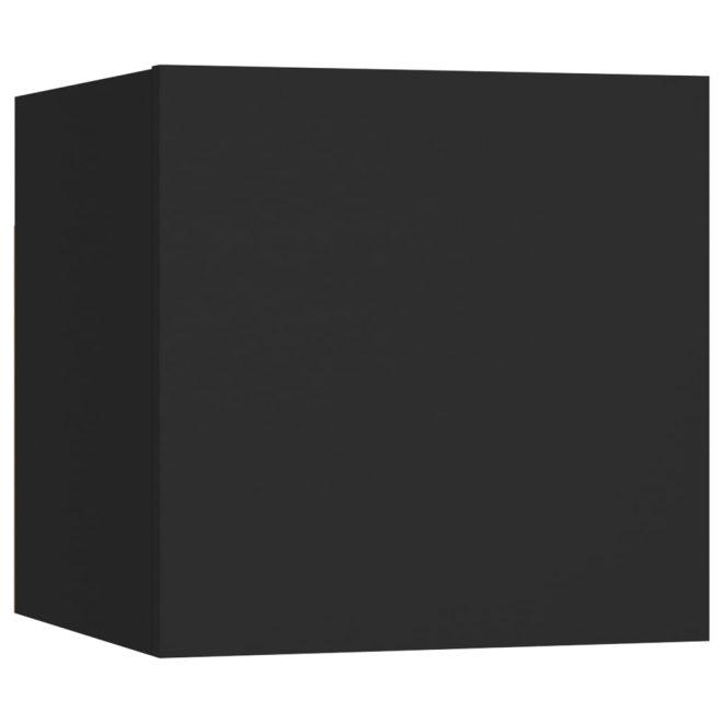 Bourne Wall Mounted TV Cabinets 8 pcs 30.5x30x30 cm – Black