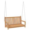 Swing Bench Solid Teak Brown – 114x60x64 cm