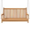 Swing Bench Solid Teak Brown – 114x60x64 cm