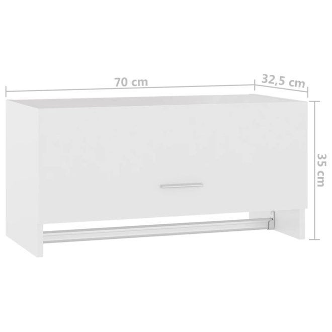 Wardrobe 70×32.5×35 cm Engineered Wood – White