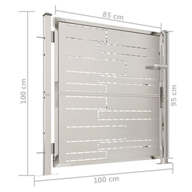 Garden Gate Stainless Steel – 100×100 cm, Model 2