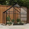 Glass Greenhouse Anthracite Aluminium – 155x103x191 cm