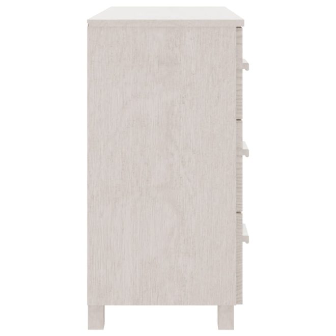 Sideboard 90x40x80 cm Solid Wood Pine – White