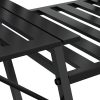 2-Seater Garden Bench 165 cm Black Steel