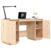 Desk 140x50x75 cm Solid Wood Pine – Brown