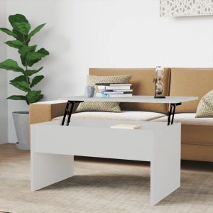 Coffee Table 80×50.5×41.5 cm Engineered Wood – White