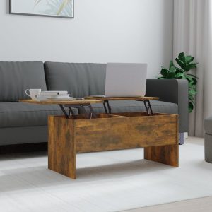 Coffee Table 102×50.5×46.5 cm Engineered Wood – Smoked Oak