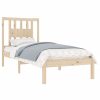 Ponde Bed Frame Solid Wood – SINGLE, Brown