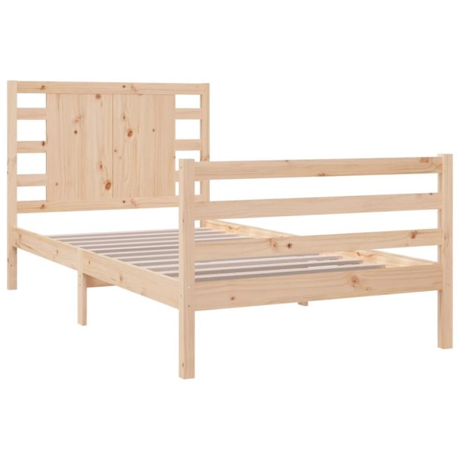 Allison Bed Frame Solid Wood Pine – SINGLE, Brown