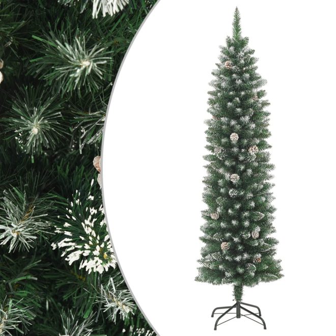 Artificial Slim Christmas Tree with Stand PVC – 120×38 cm