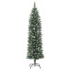 Artificial Slim Christmas Tree with Stand PVC – 120×38 cm