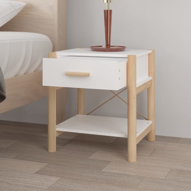 Peoria Bedside Tables 2pcs 42x38x45 cm Engineered Wood – White