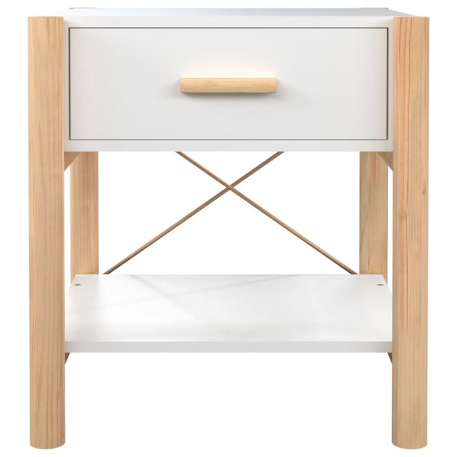 Peoria Bedside Tables 2pcs 42x38x45 cm Engineered Wood – White