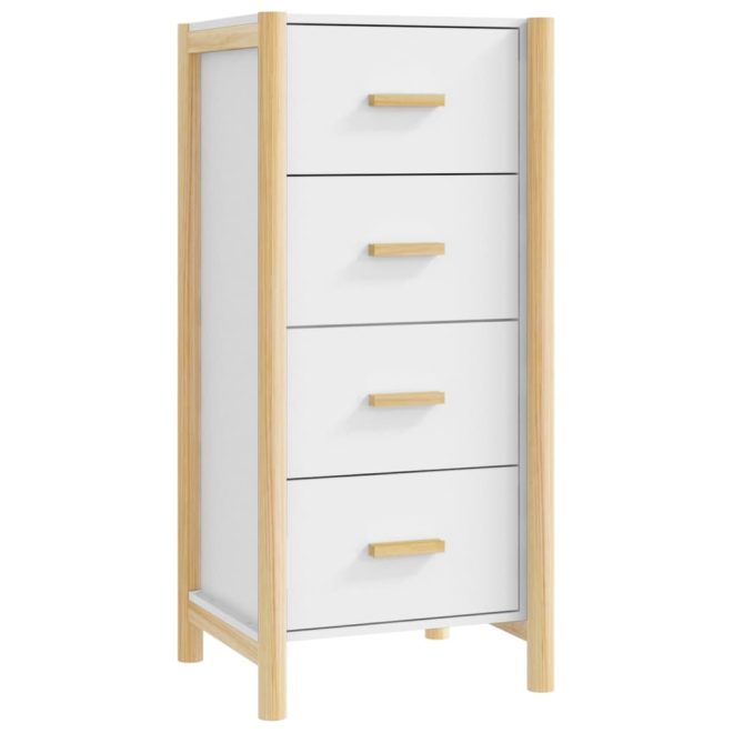 Highboard 42x38x90 cm Engineered Wood – White